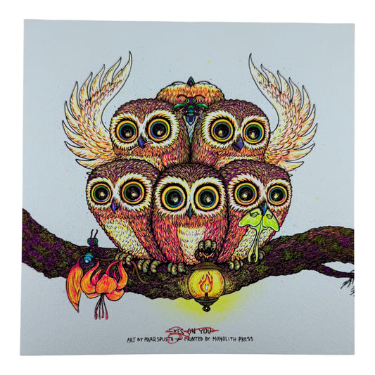 Marq Spusta "Eyes On You" (Light Blue Shimmer) Mini Print