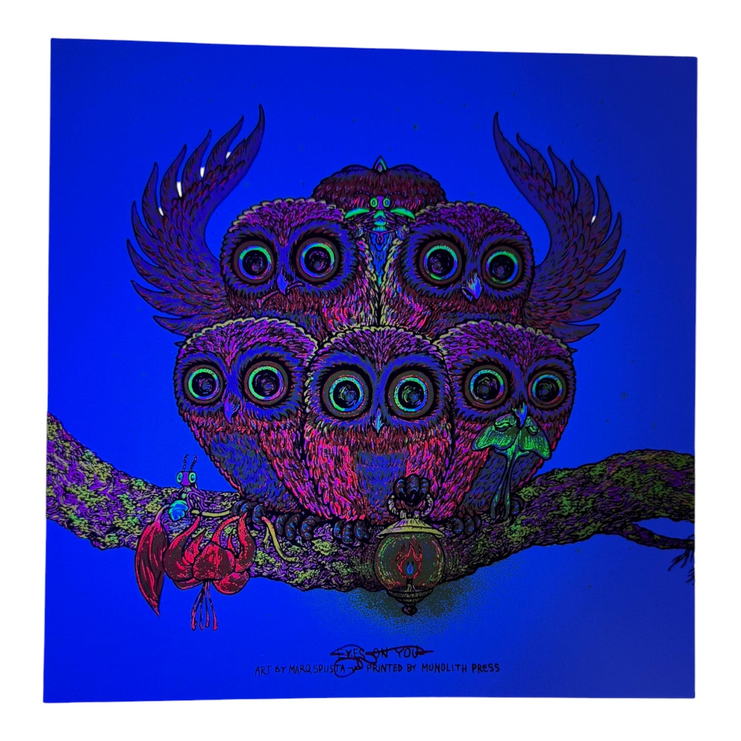 Marq Spusta "Eyes On You" (Light Blue Shimmer) Mini Print