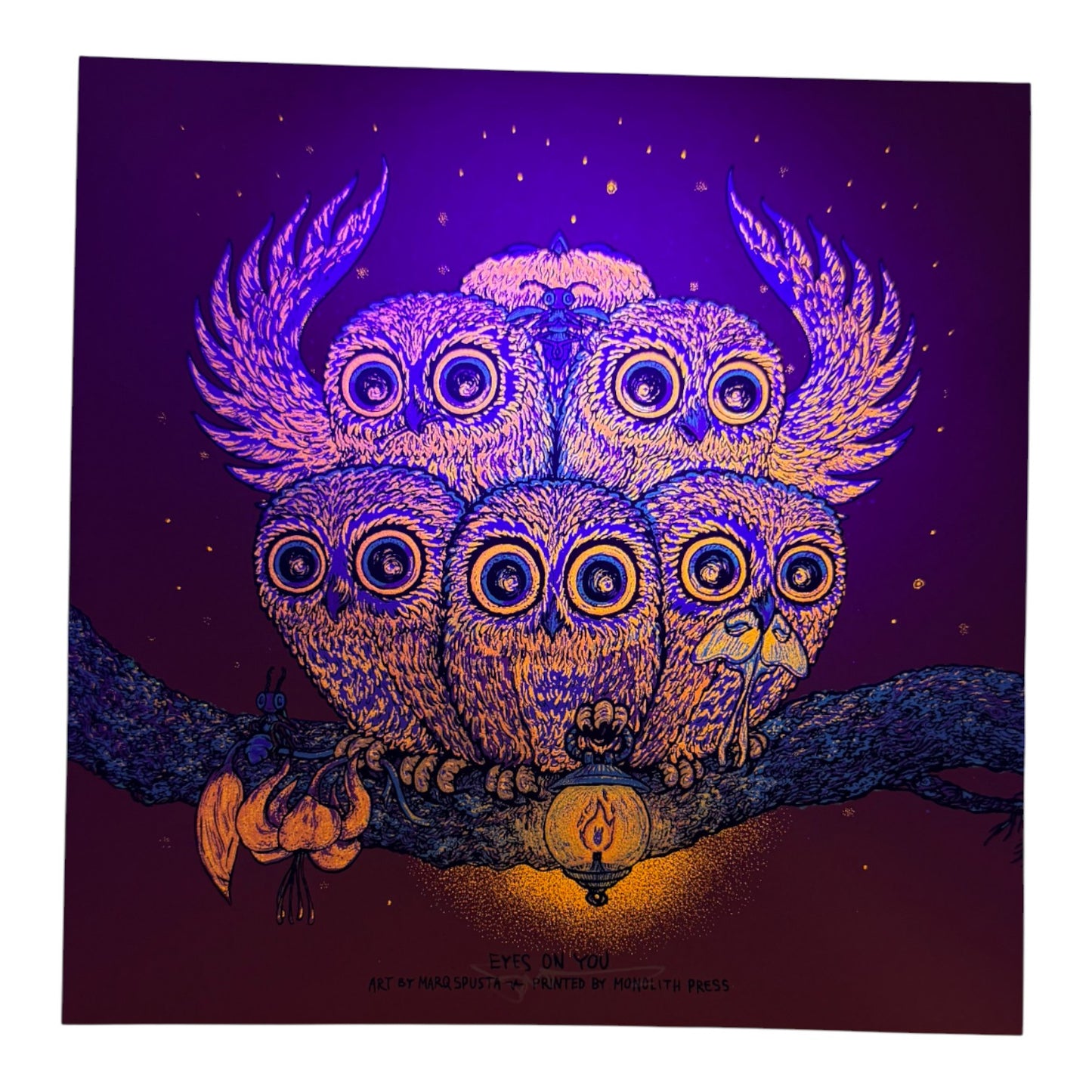 Marq Spusta "Eyes On You" (Orange) Mini Print