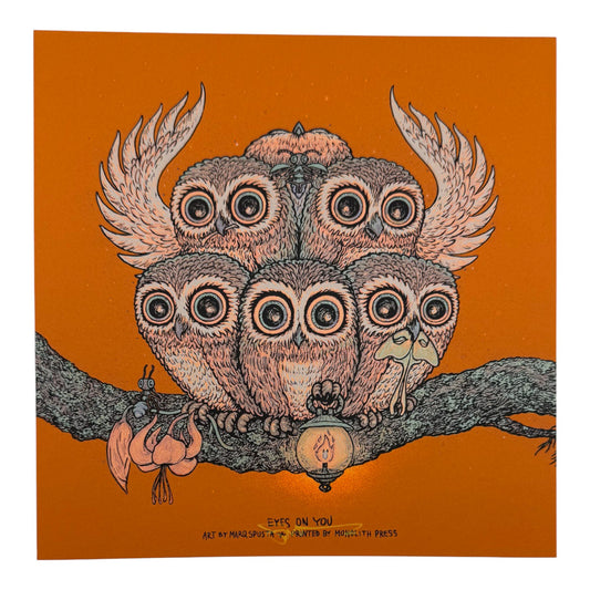 Marq Spusta "Eyes On You" (Orange) Mini Print