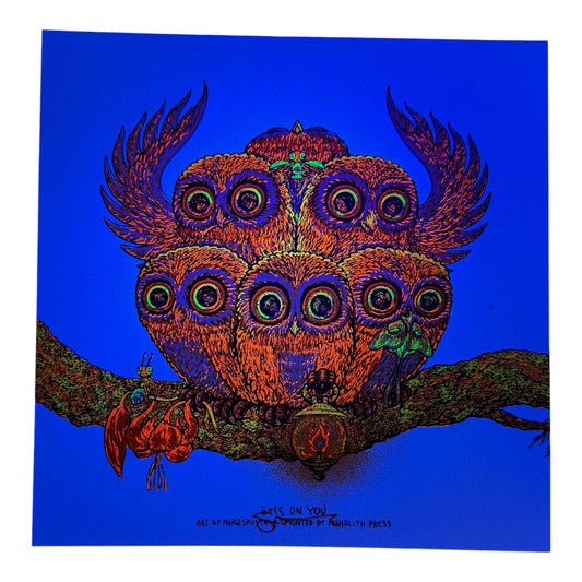 Marq Spusta "Eyes On You" (White Shimmer) Mini Print