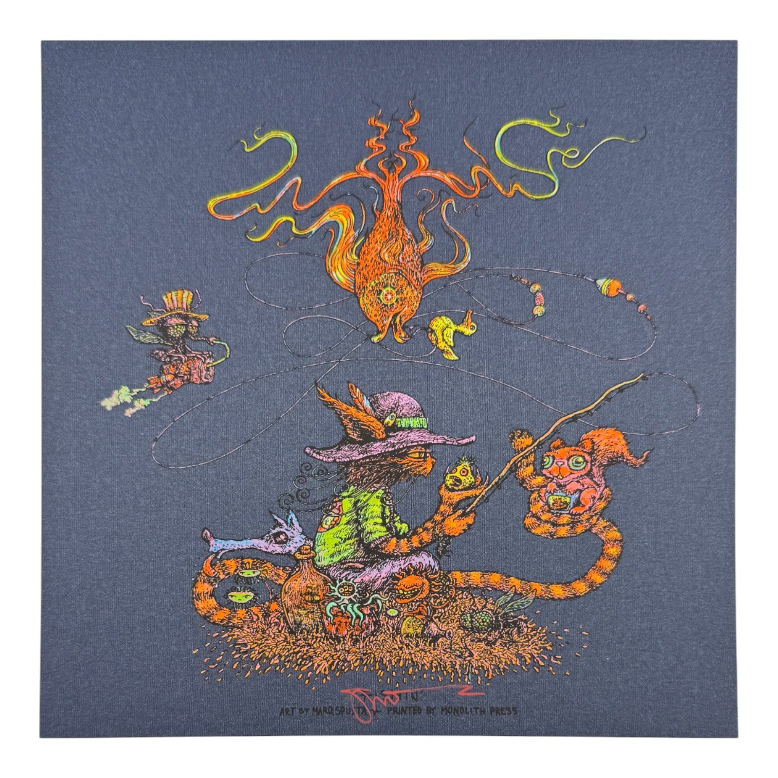 Marq Spusta "Fishin'" (Midnight Blue Shimmer) Mini Print
