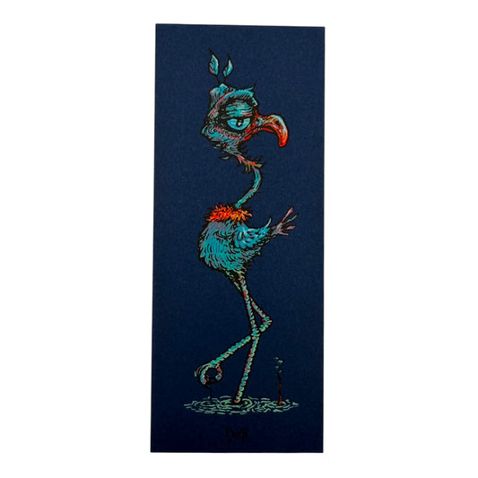 Marq Spusta "Flamingo" (Navy) Micro Print