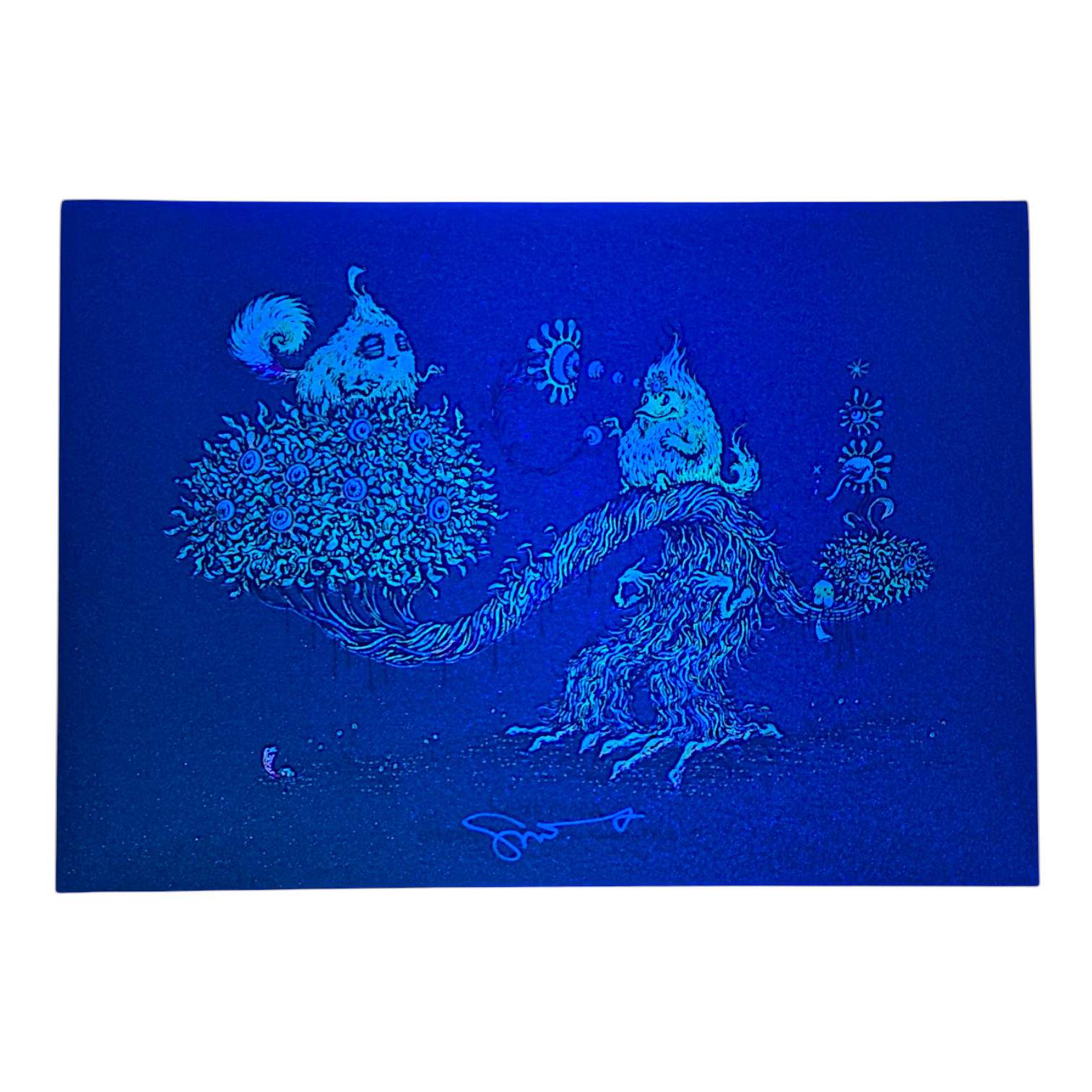 Marq Spusta
Florfuna (Black Shimmer), 2018
Screen print
5 x 7 in

Hand signed by the artist