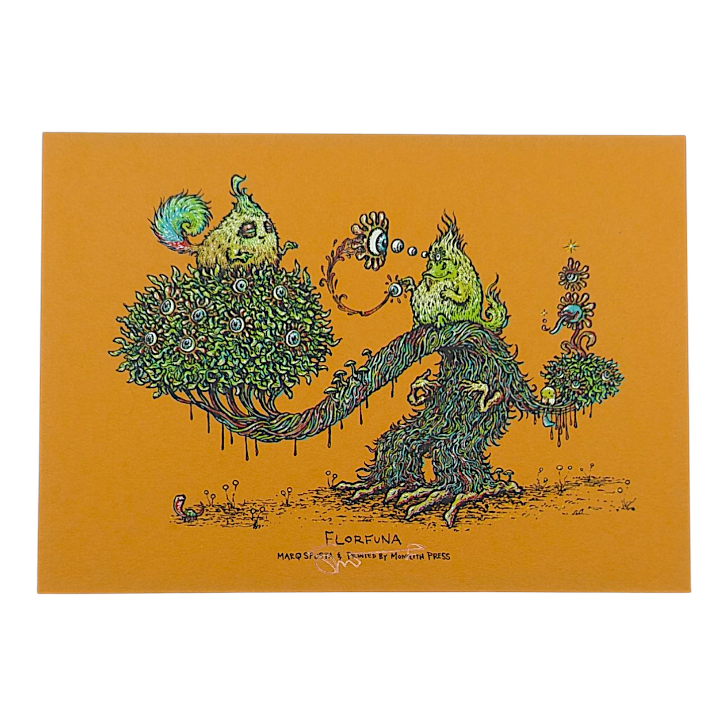 Marq Spusta
Florfuna (Copper), 2018
Screen print
5 x 7 in

Hand signed by the artist