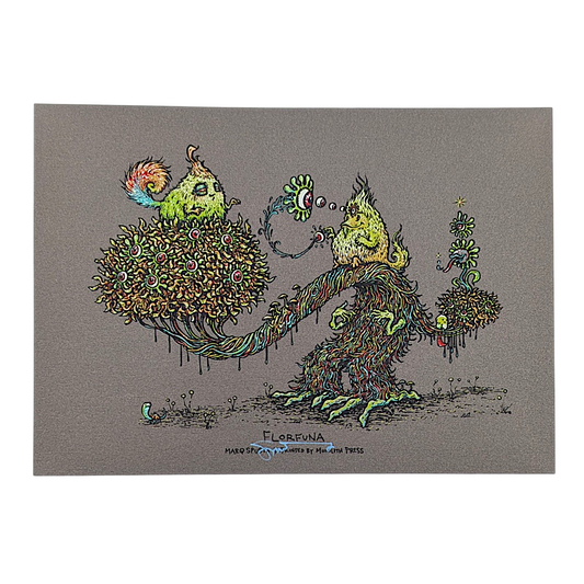 Marq Spusta
Florfuna (Dark Gray Shimmer), 2018
Screen print
5 x 7 in

Hand signed by the artist