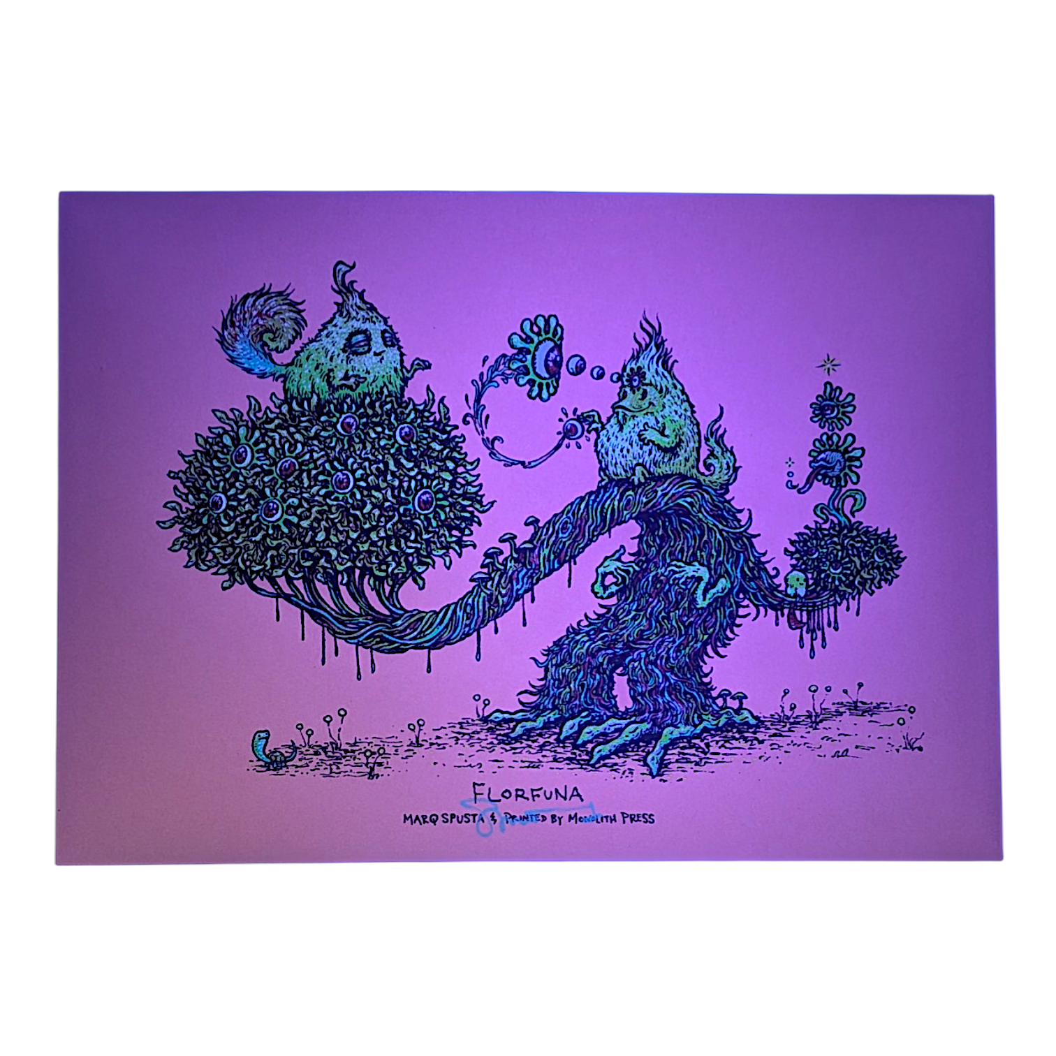 Marq Spusta
Florfuna, 2018
Screen print
5 x 7 in

Hand signed by the artist