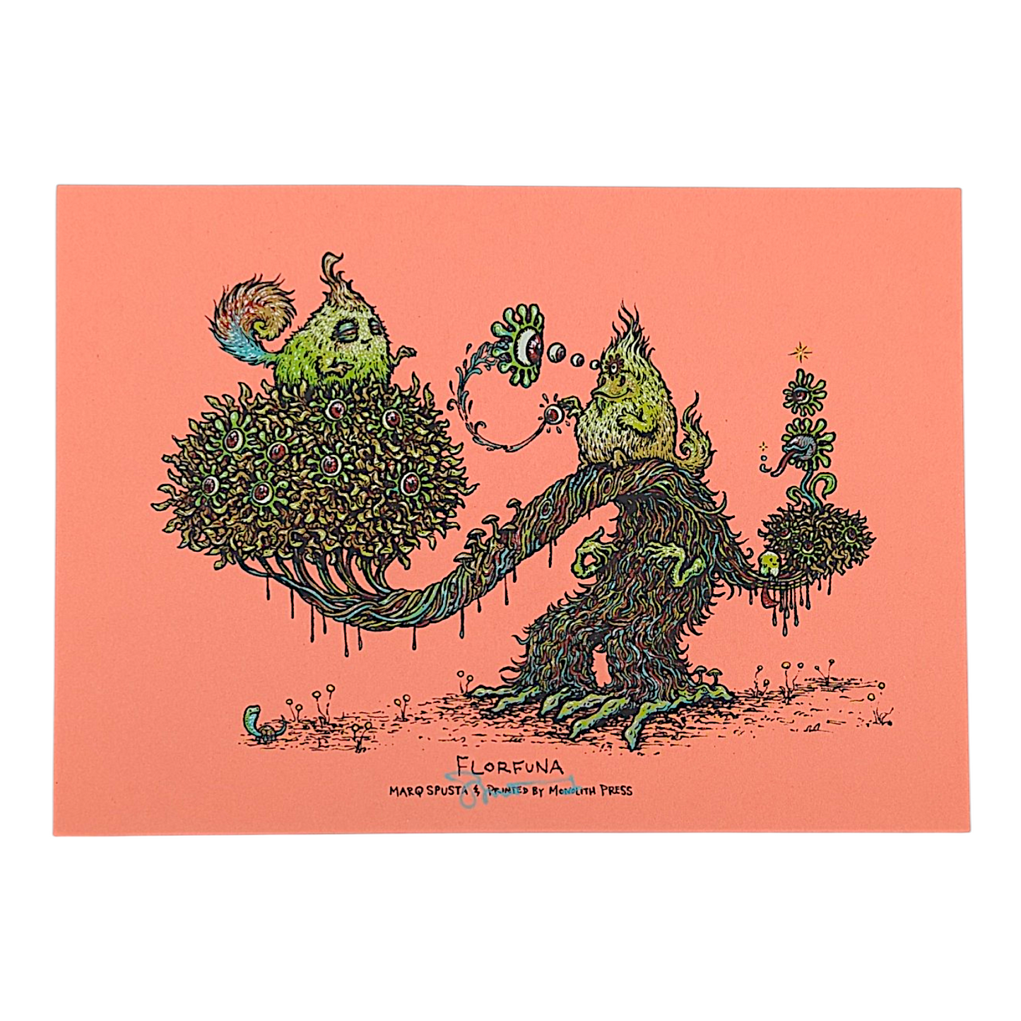 Marq Spusta
Florfuna, 2018
Screen print
5 x 7 in

Hand signed by the artist
