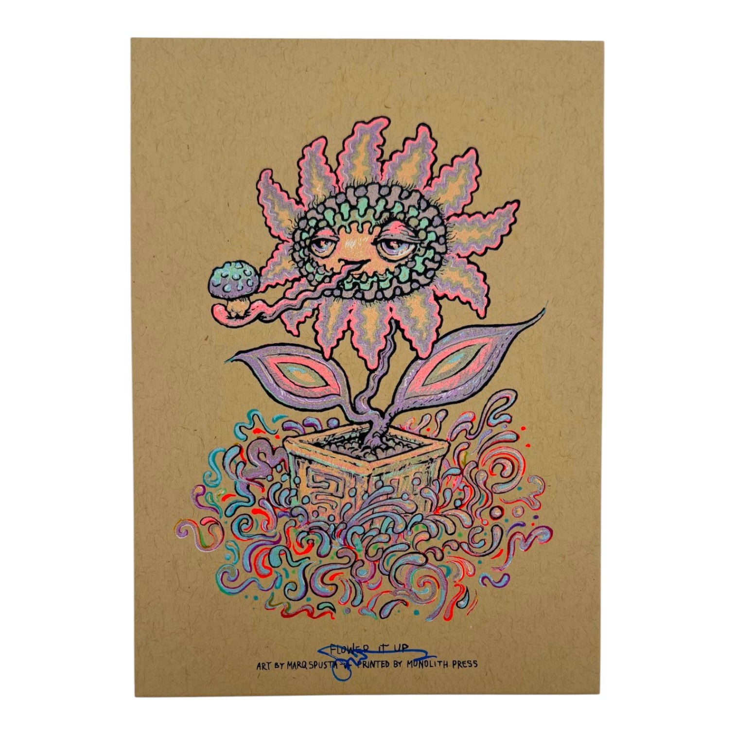 Marq Spusta "Flower It Up" (Kraft) Mini Print