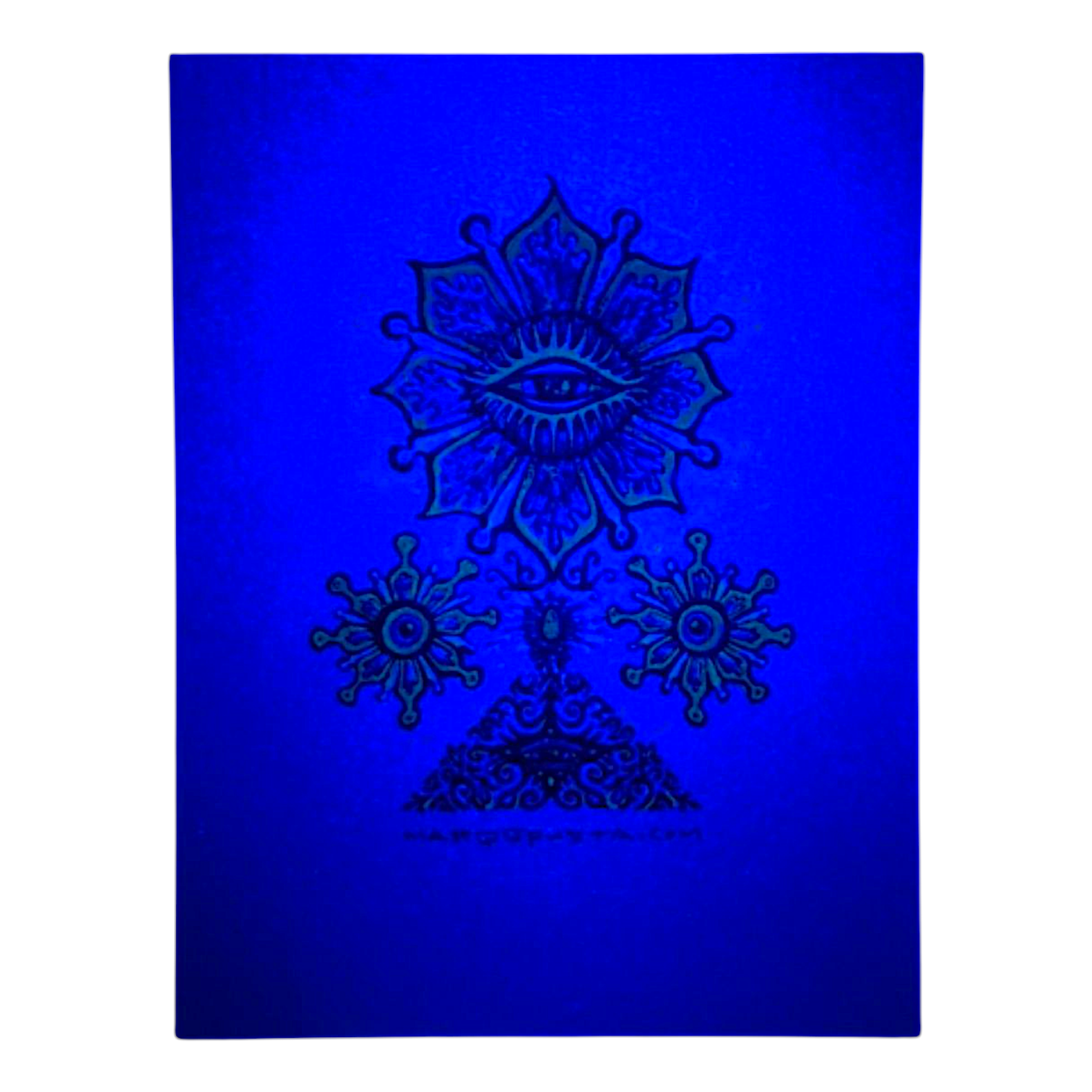 Marq Spusta 
Flowering Eye (Silver) 
Screen print 
3.5 x 4.5 in 

Plate signed 