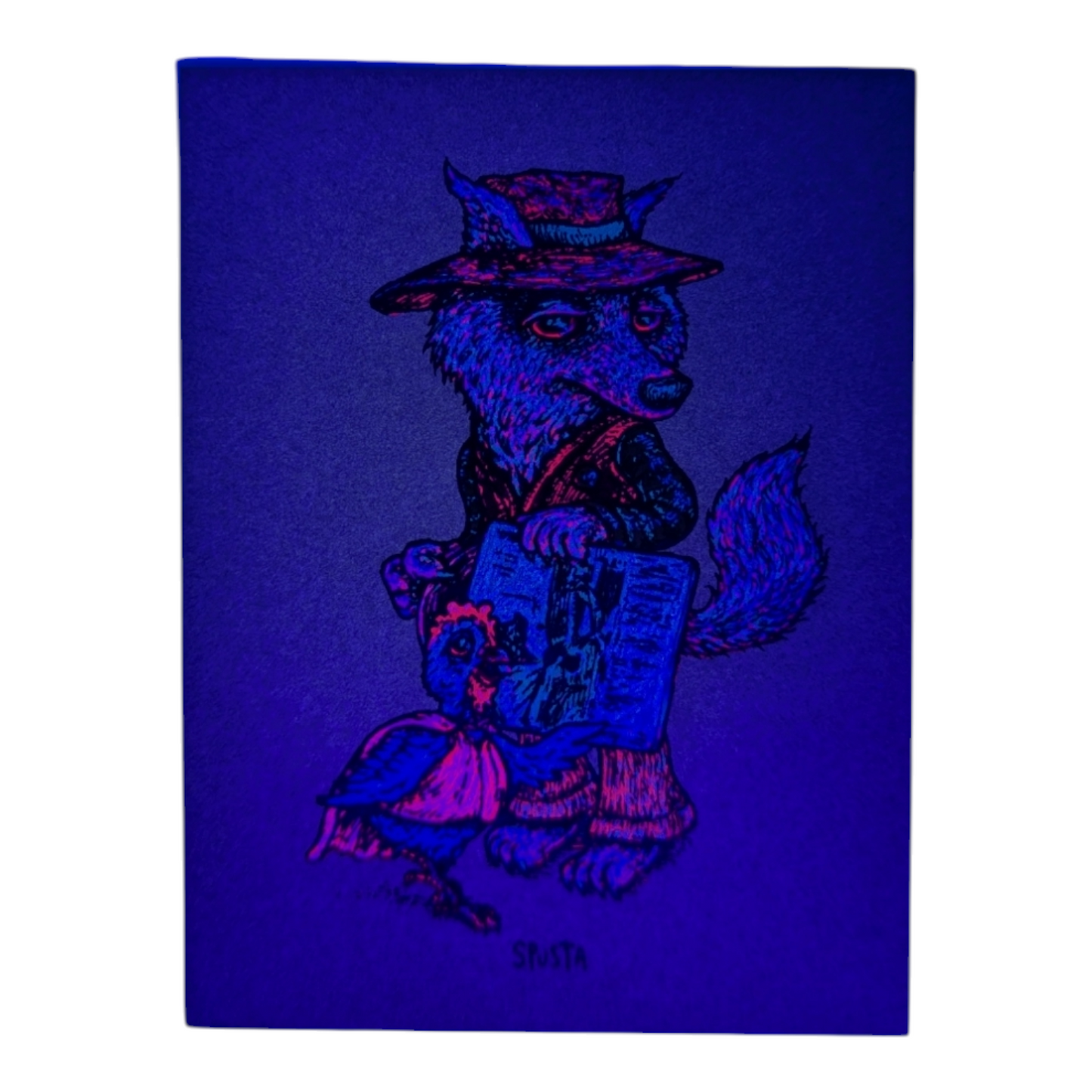 Marq Spusta Fox, 2022 Screen print 4 x 3 in Plate signed