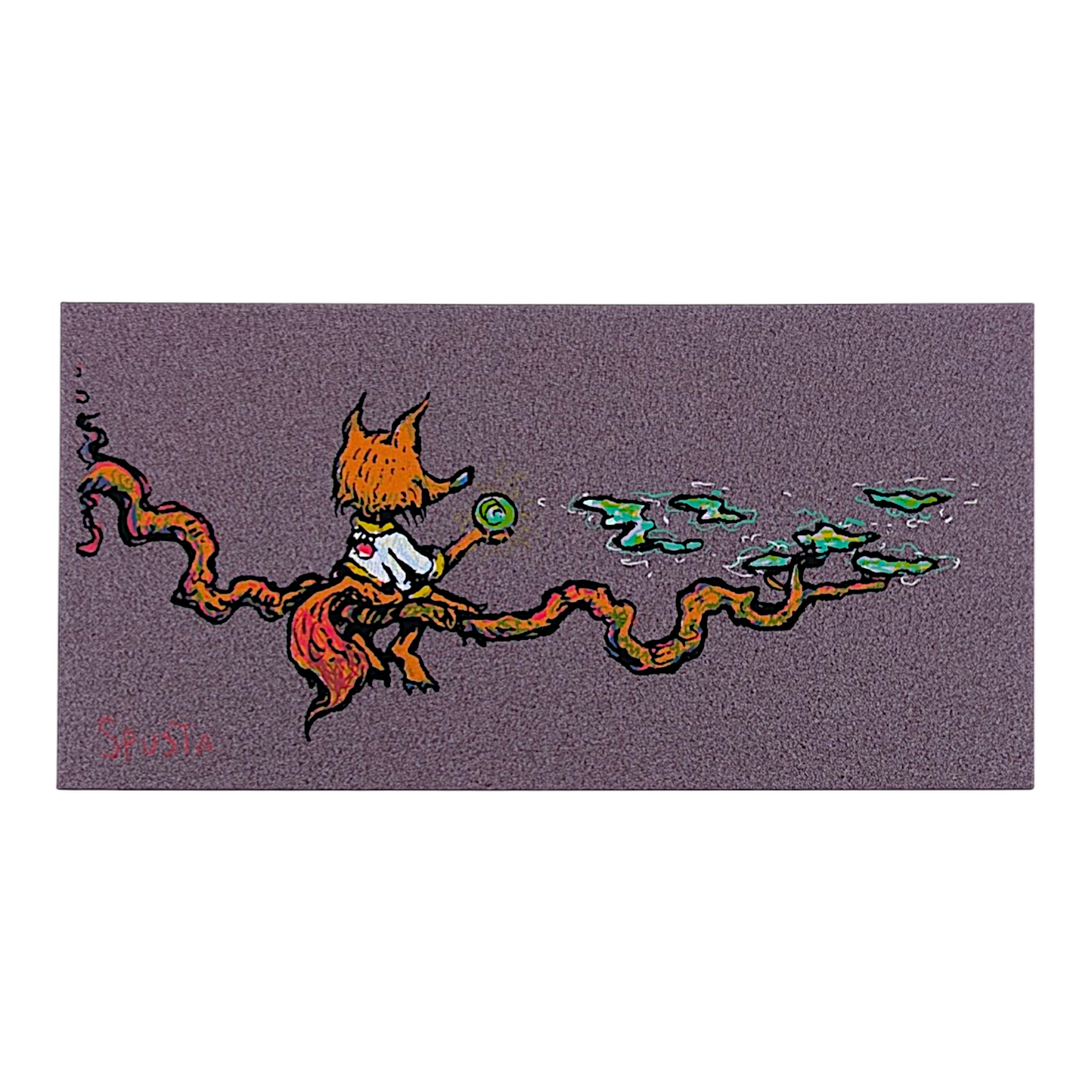Marq Spusta
Fox on a Branch (Merlot)
Screen print
4 x 2 in 

Plate signed