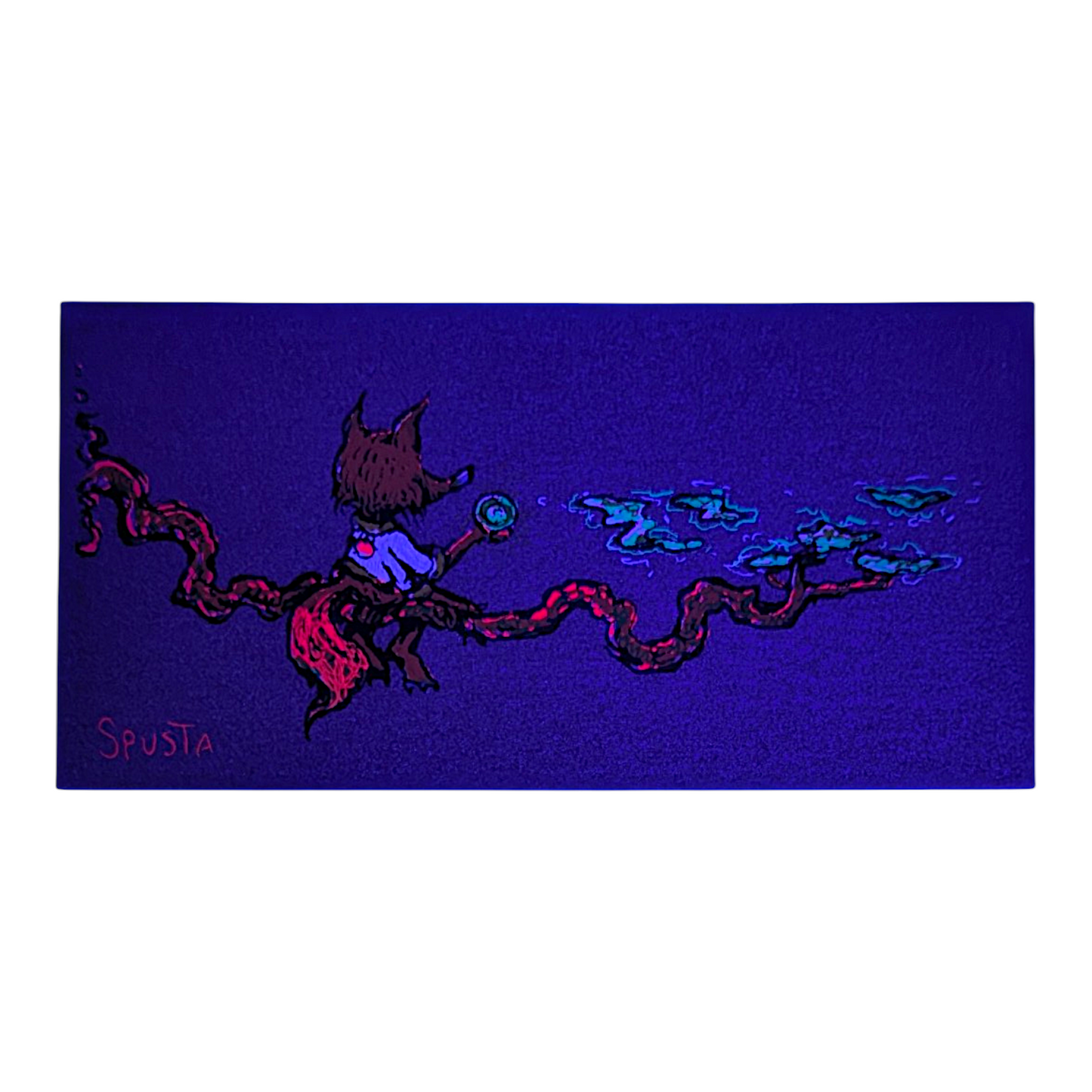 Marq Spusta
Fox on a Branch (Merlot)
Screen print
4 x 2 in 

Plate signed