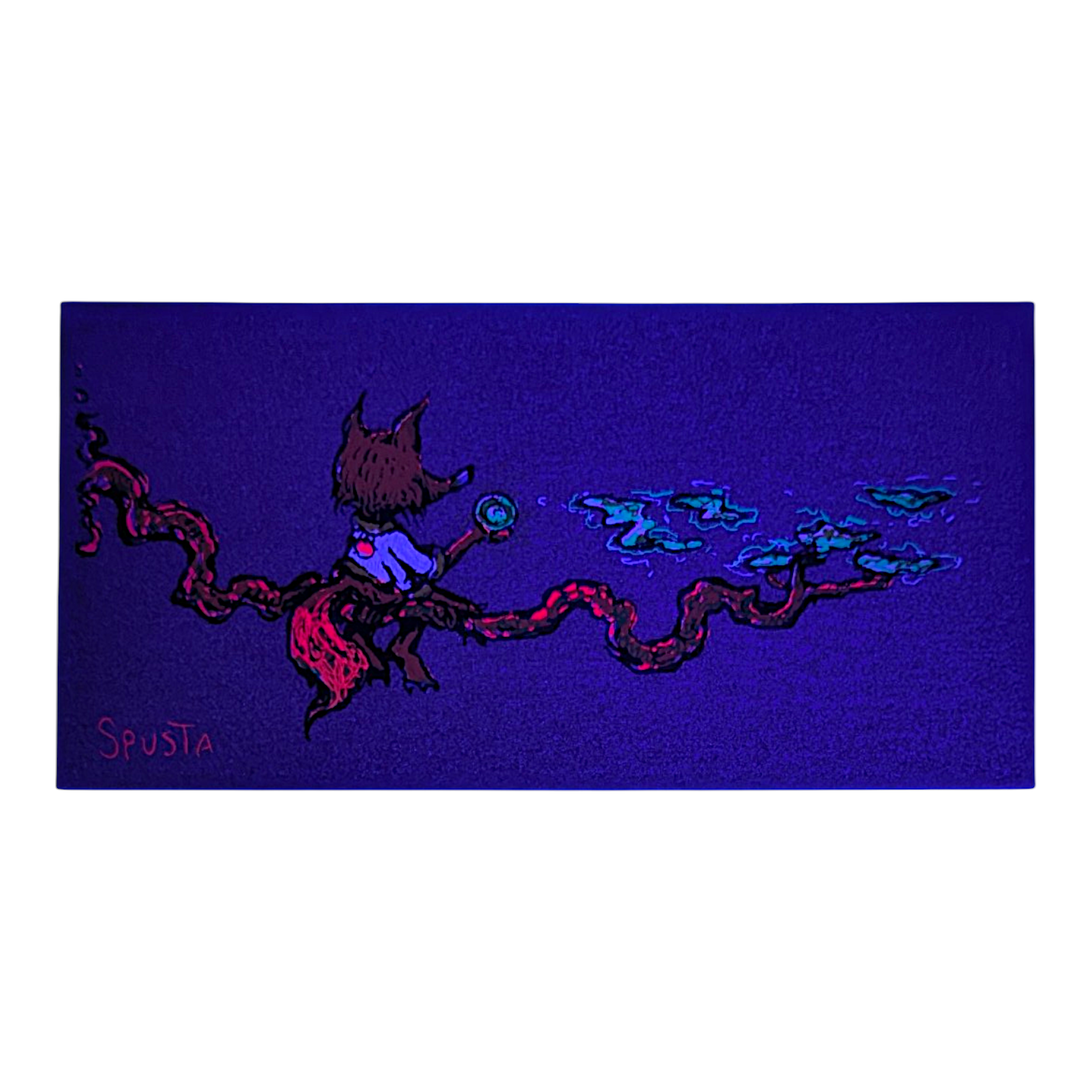 Marq Spusta
Fox on a Branch (Merlot)
Screen print
4 x 2 in 

Plate signed
