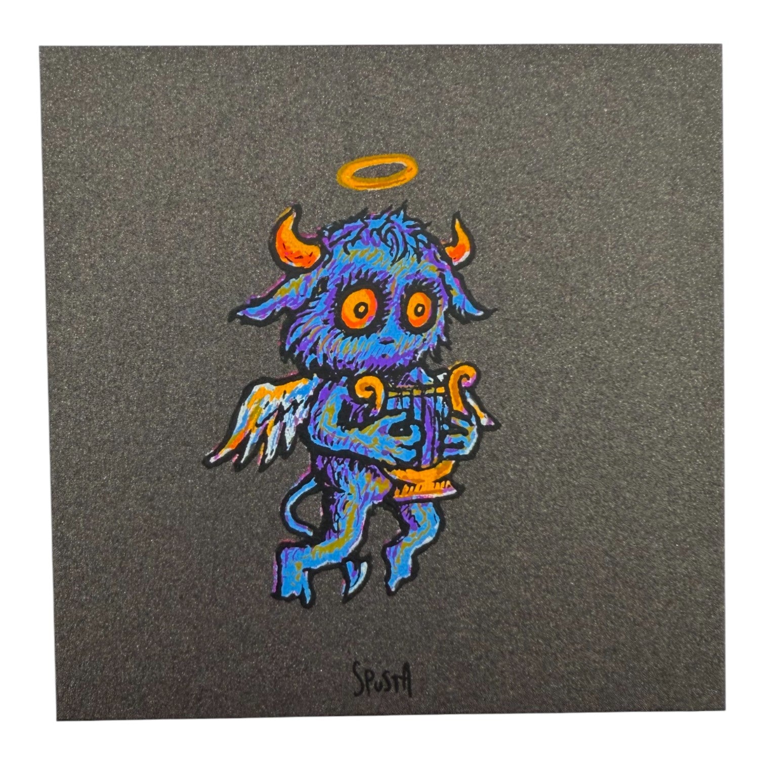 Marq Spusta Harp Angel (Black Shimmer) Micro Print