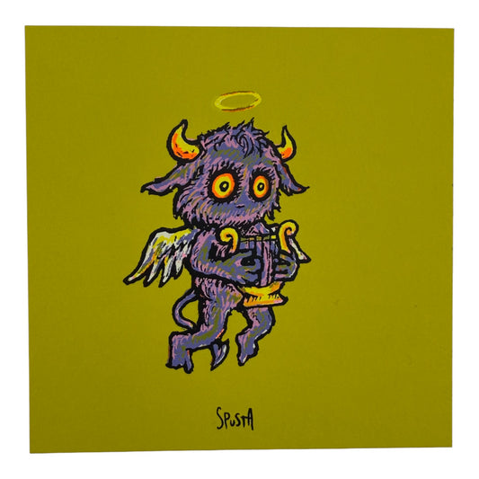 Marq Spusta Harp Angel (Chartreuse) Micro Print