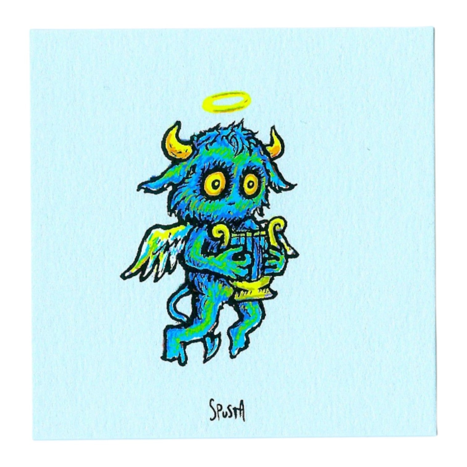 Marq Spusta Harp Angel (Light Blue Shimmer) Micro Print