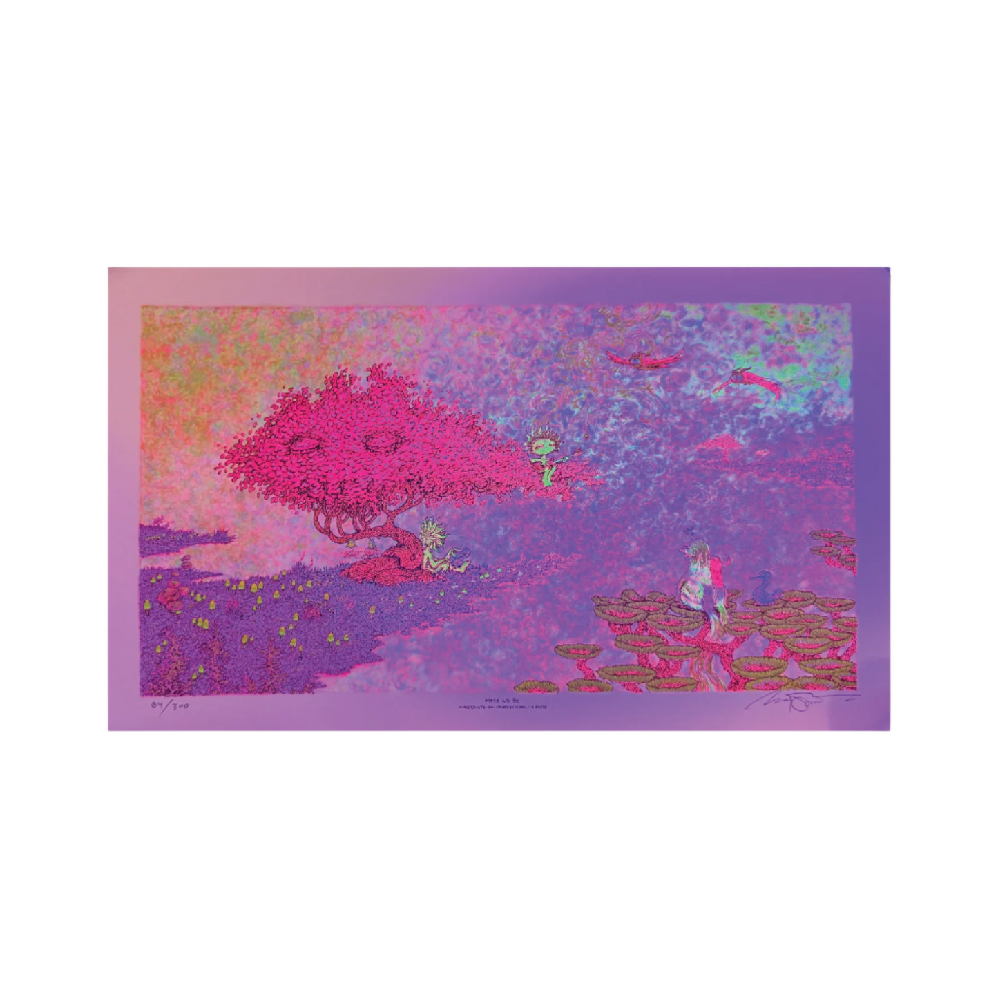 Marq Spusta
Here We Be, 2025
Screen print
20 x 12 in 
Edition of 300

Hand Signed + numbered by the artist