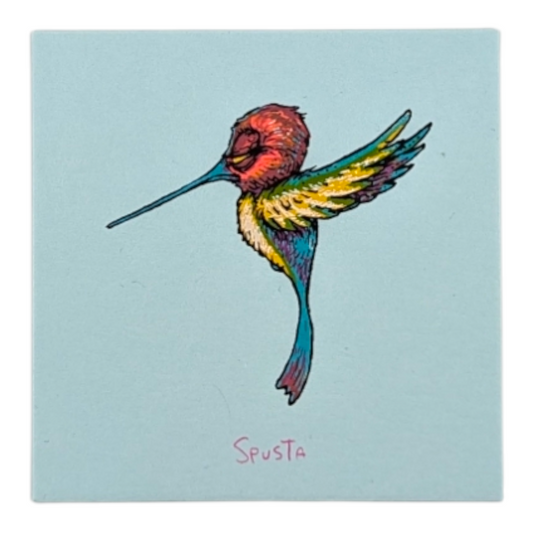 Marq Spusta
Hummingbird (Light Blue), 2022
Screen print 
3 x 3 in

Plate signed