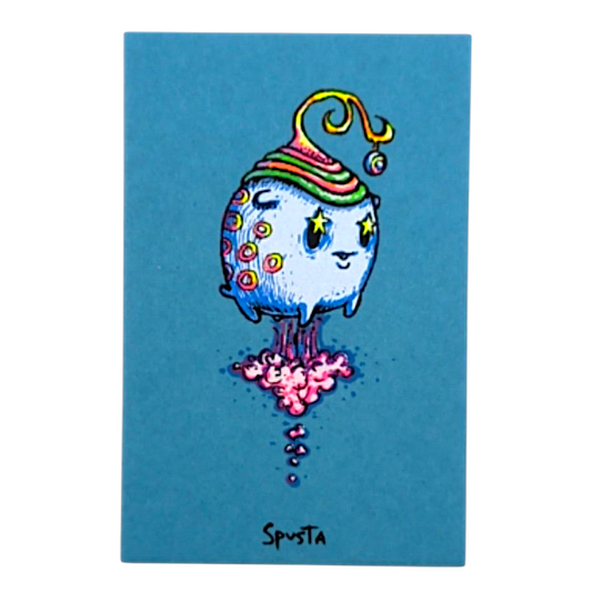 Marq Spusta
Kirby (Teal) 
Screen print 
2 x 3 in

Plate signed