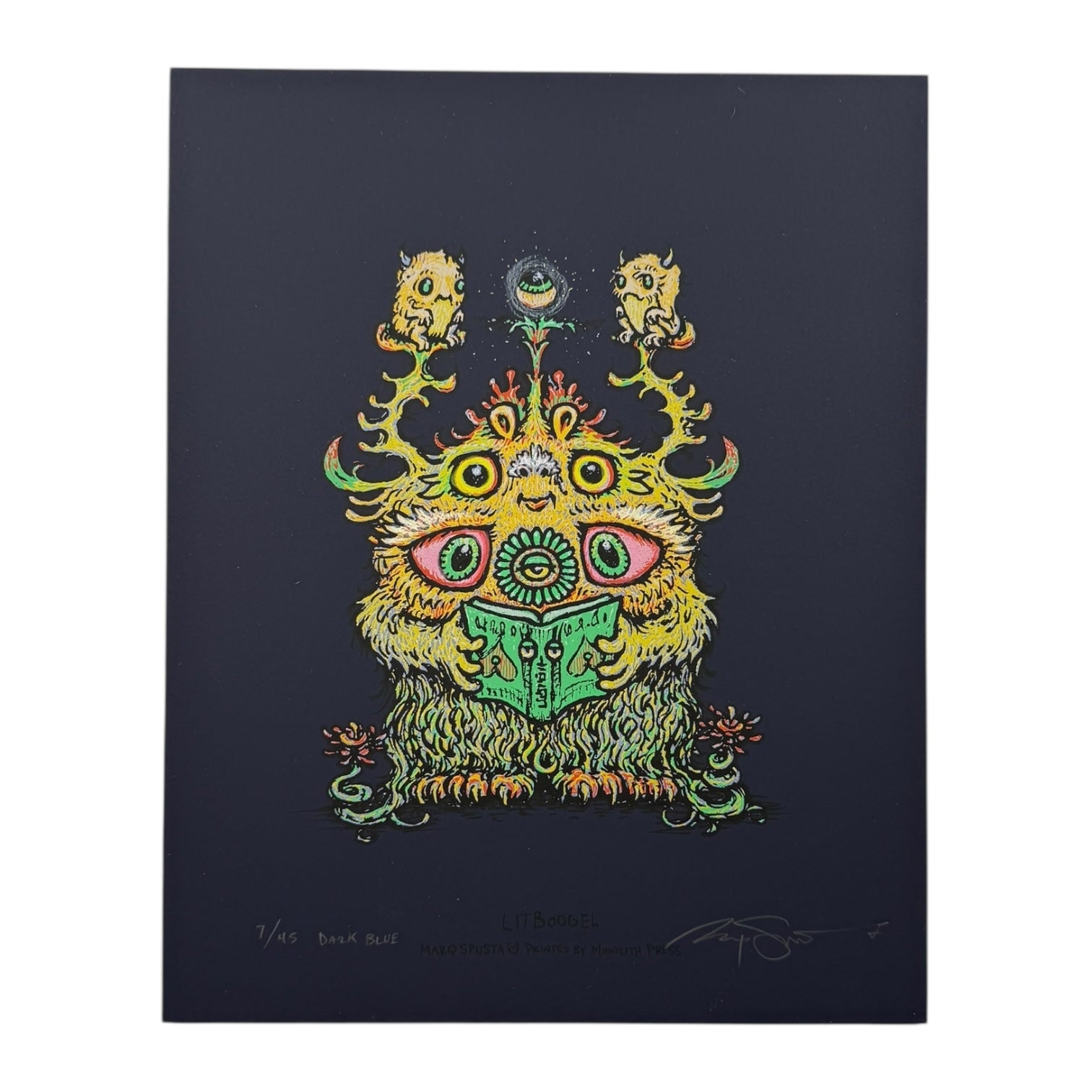 Marq Spusta "Lit Boogel" (Dark Blue) Print 