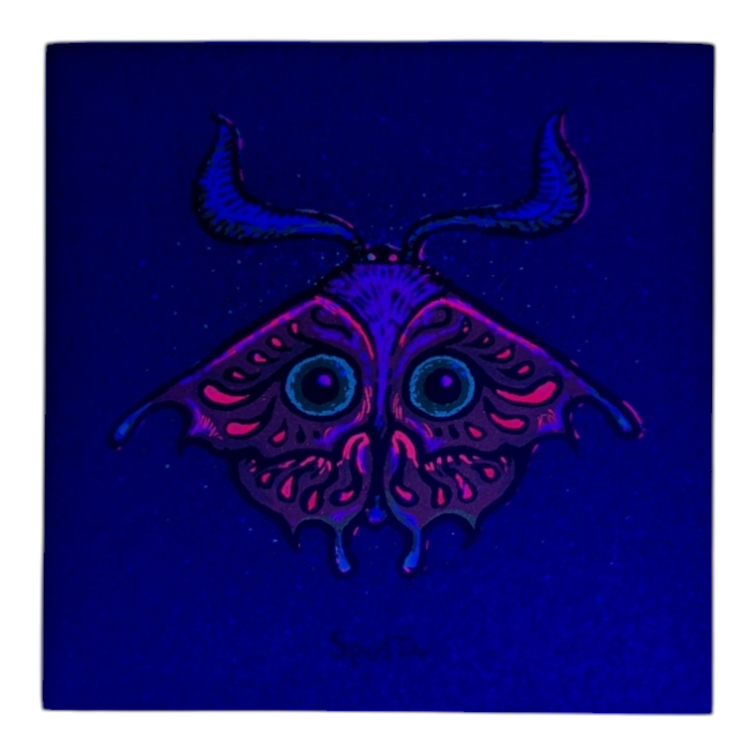 Marq Spusta
Moth (Midnight Blue Shimmer)
Screen print 
3 x 3 in

Plate signed