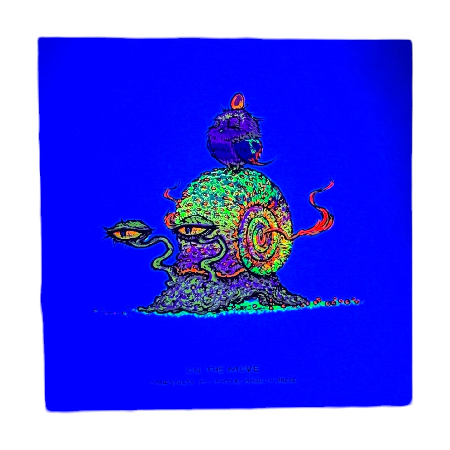 Marq Spusta  "On the Move (Light Blue Shimmer)" Micro Print