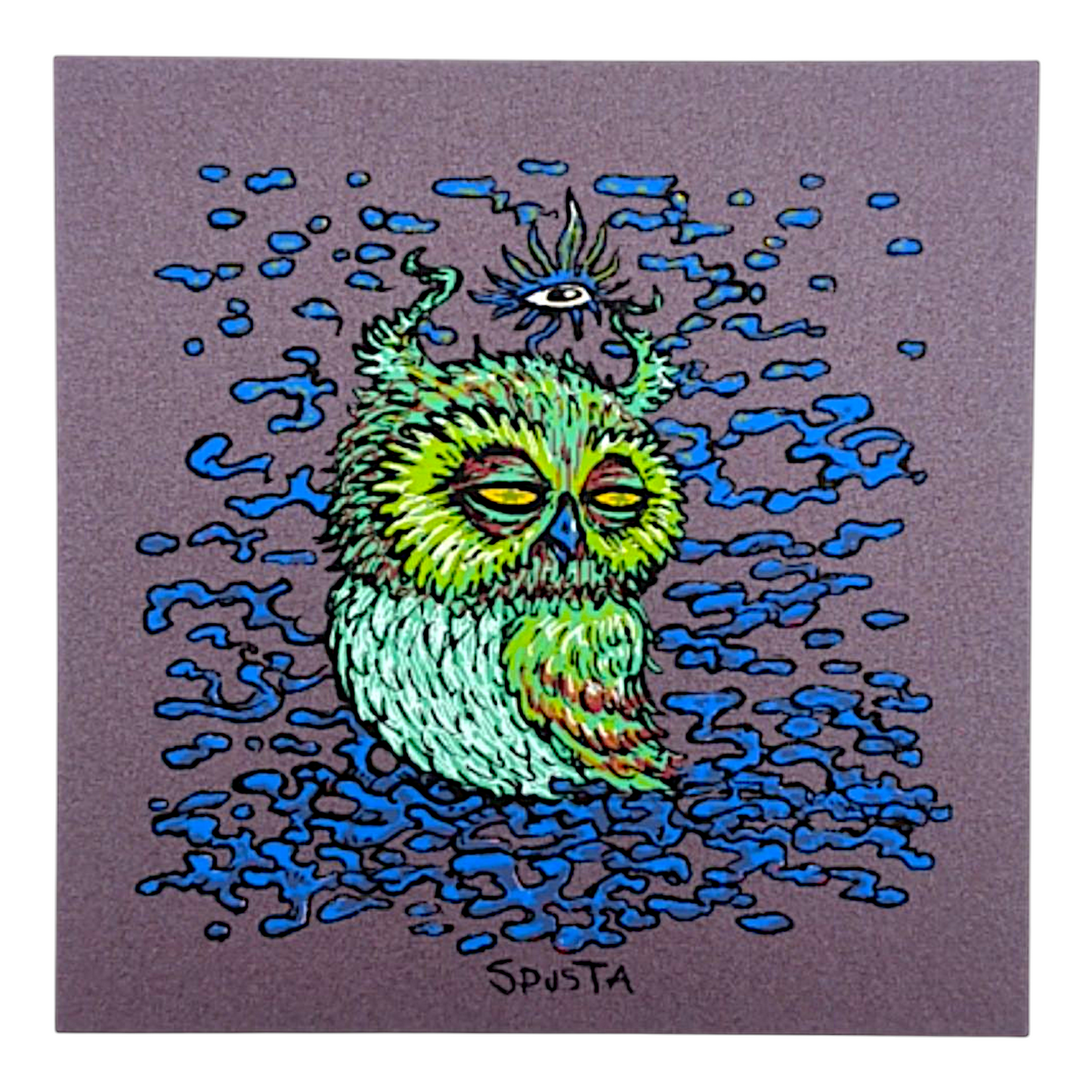 Marq Spusta Owl (Merlot Shimmer) Micro Print