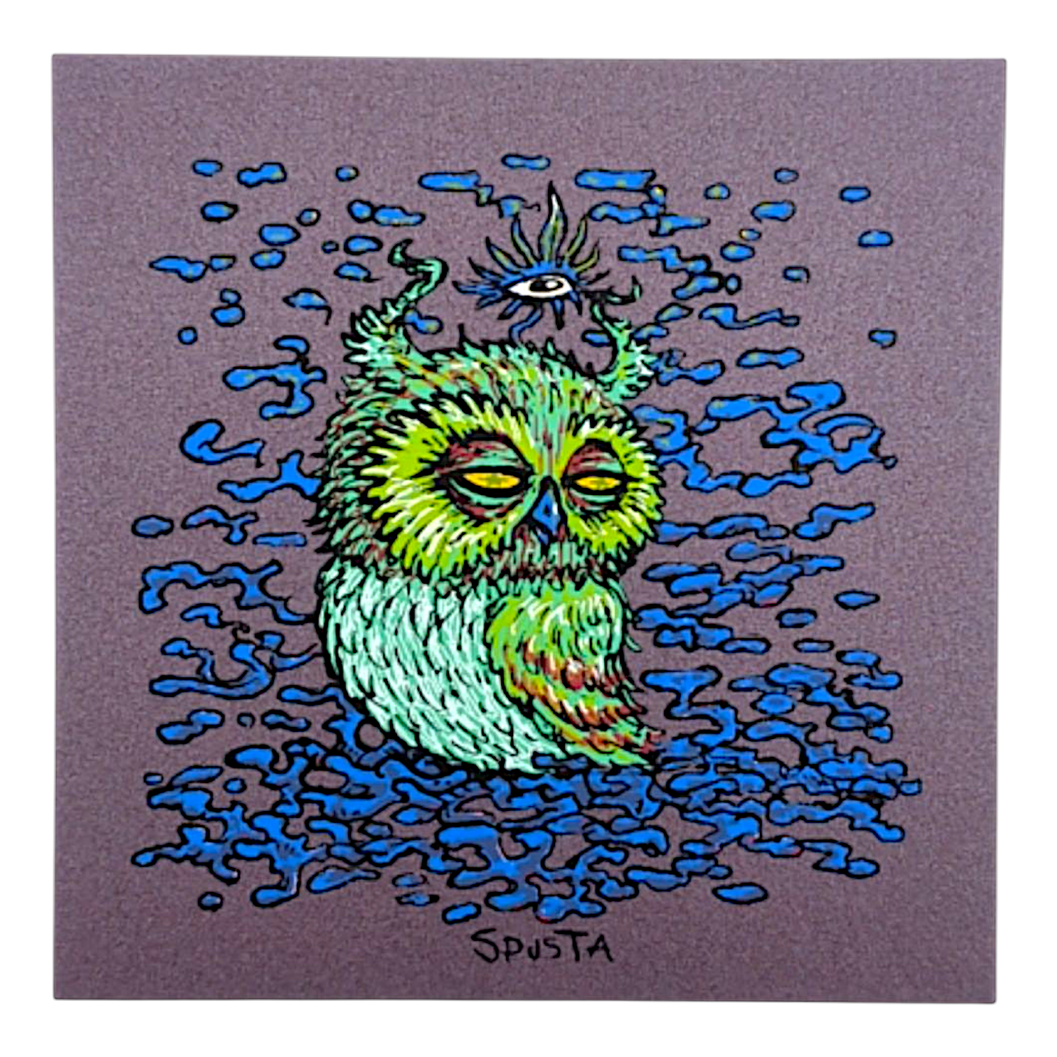 Marq Spusta Owl (Merlot Shimmer) Micro Print
