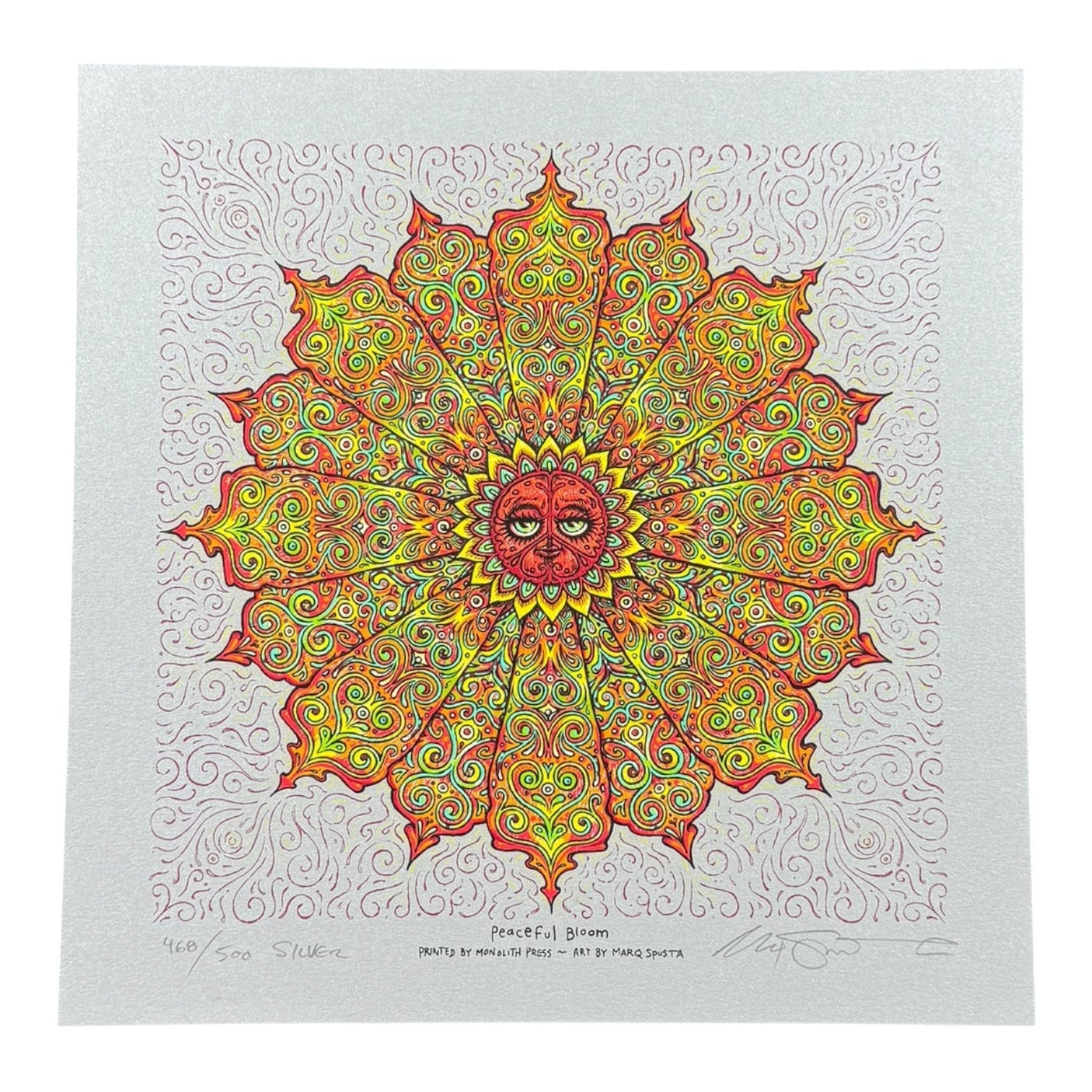Marq Spusta "Peaceful Bloom" (Silver) Print