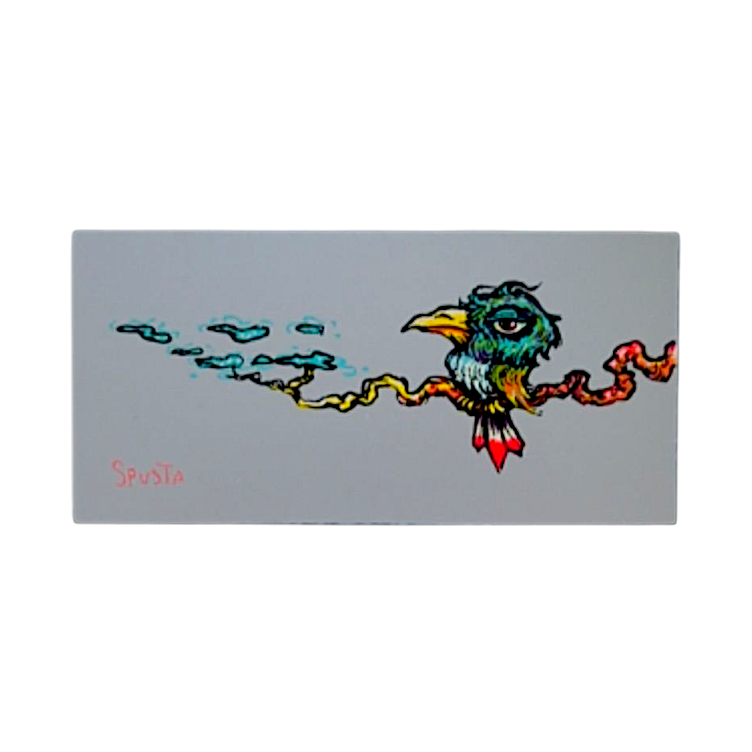 Marq Spusta Pecker on a Branch (Mirror Foil) Micro Print