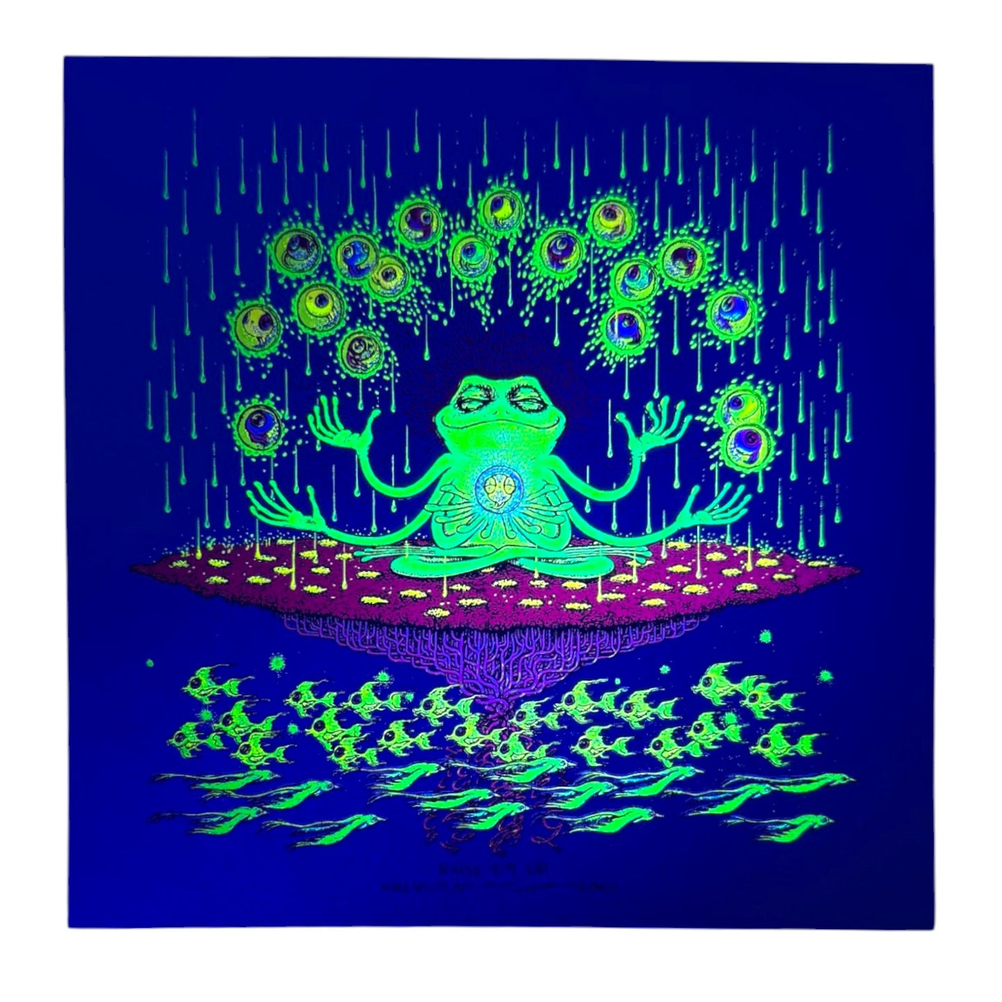 Marq Spusta  "Raise 'Em Up (Sticky Teal)" Mini Print