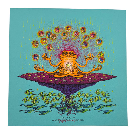 Marq Spusta "Raise 'Em Up" (Aqua) Mini Print 