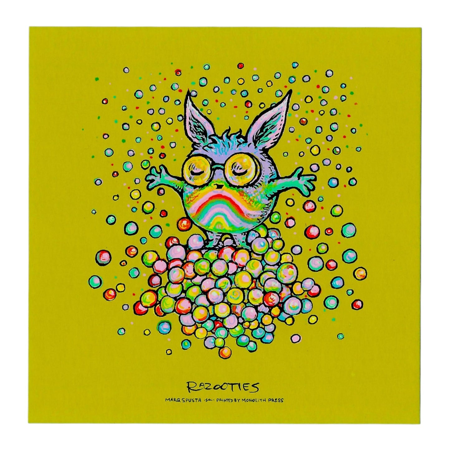 Marq Spusta Razooties (Chartreuse) Micro Print