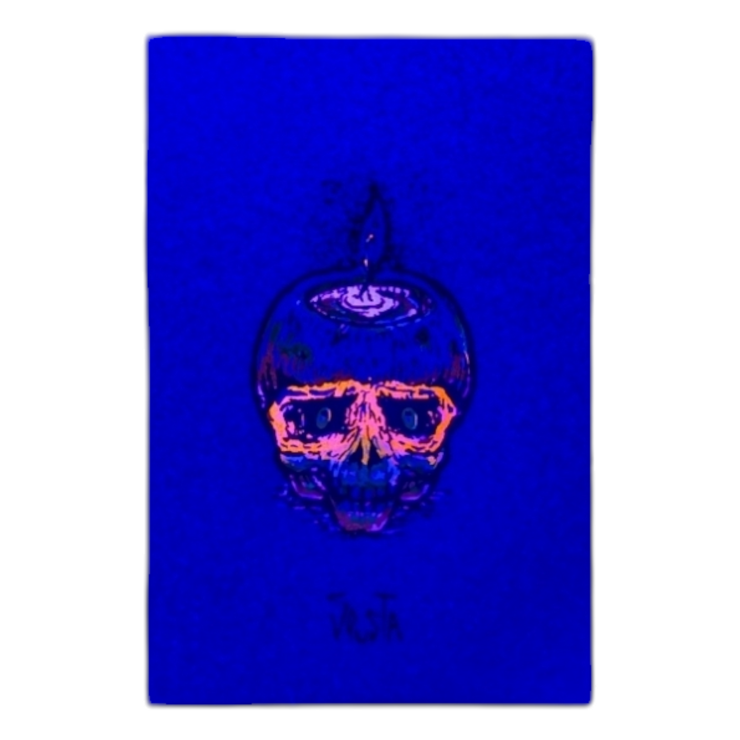 Marq Spusta Scandle (Blue Shimmer) Screen print  3 x 2 in  Plate signed