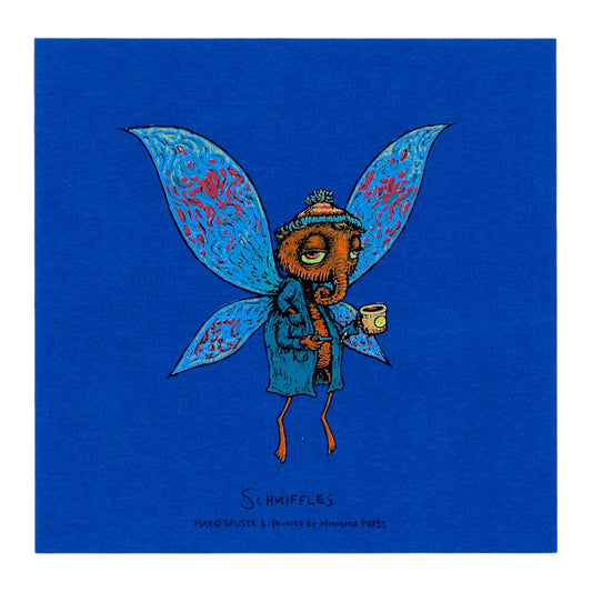 Marq Spusta "Schmiffles" (Blue Shimmer) Mini Print