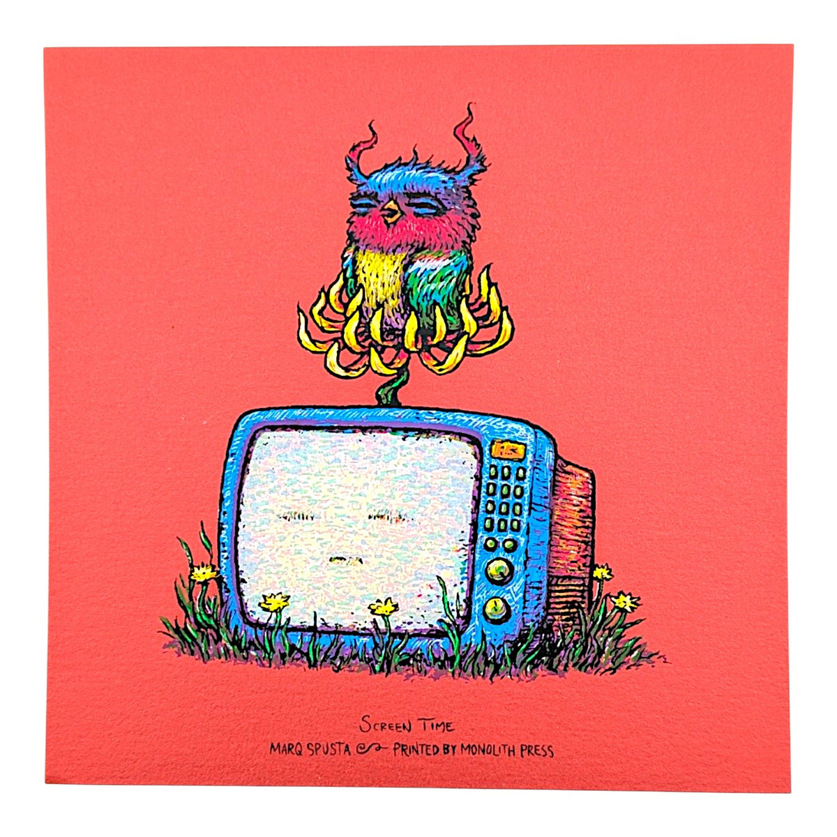 Marq Spusta
Screen Time (Red Shimmer), 2023
Screen print
5 x 5 in

Plate Signed