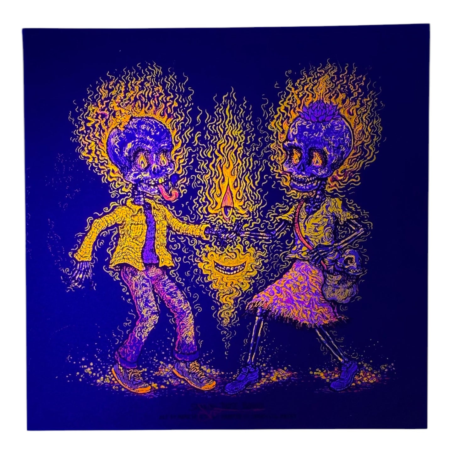 Marq Spusta "Shaking Those Bones" (Midnight Blue Shimmer) Mini Print