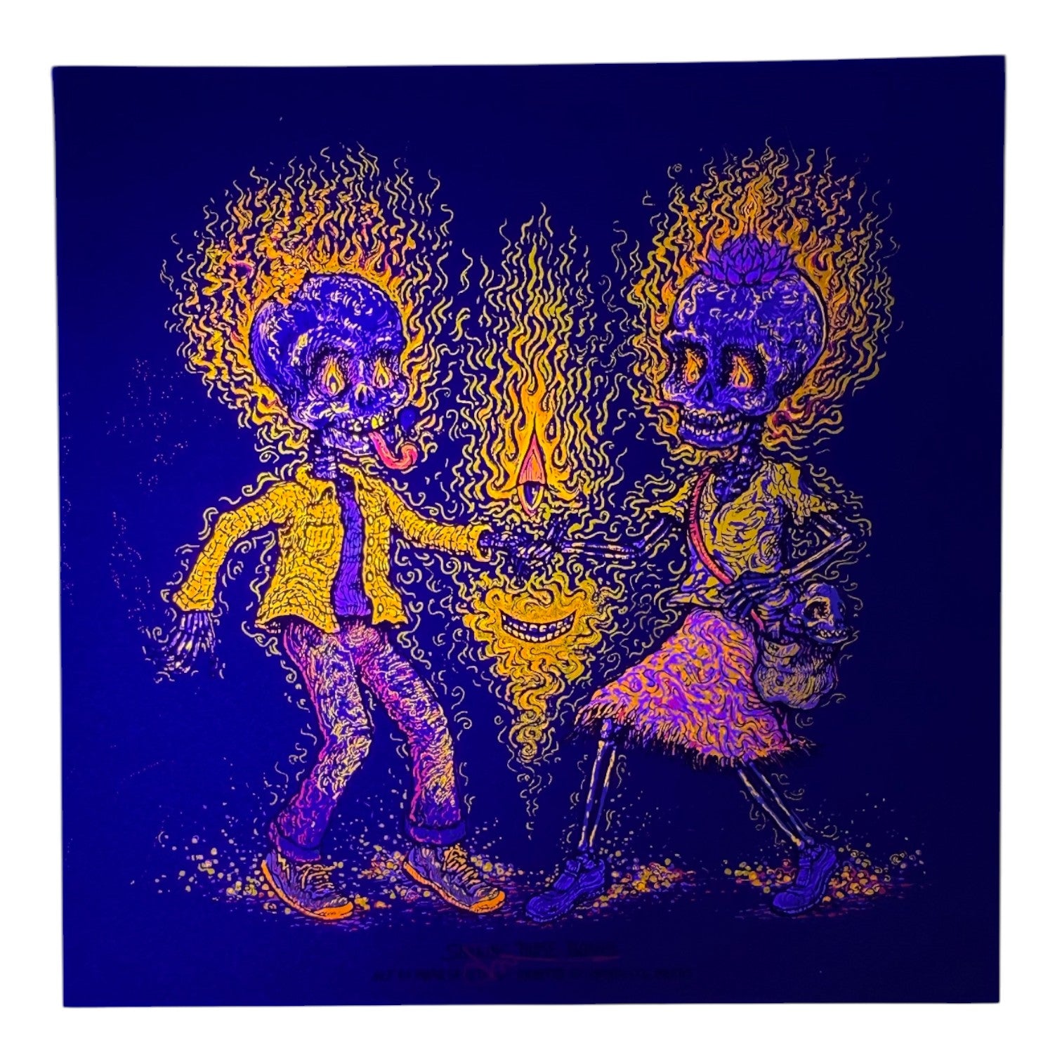 Marq Spusta "Shaking Those Bones" (Midnight Blue Shimmer) Mini Print