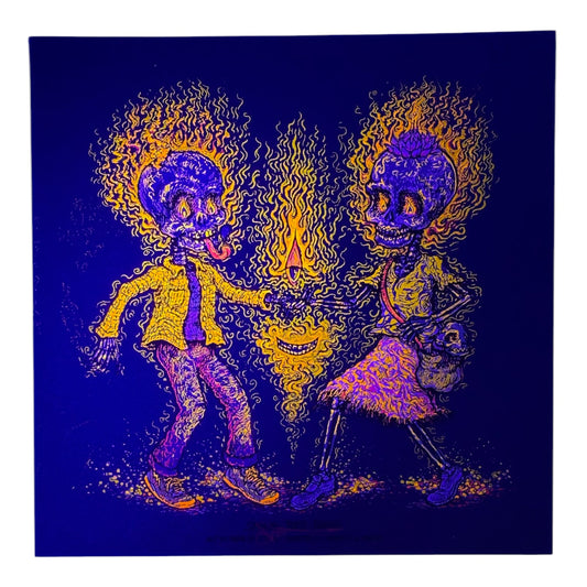 Marq Spusta "Shaking Those Bones" (Midnight Blue Shimmer) Mini Print
