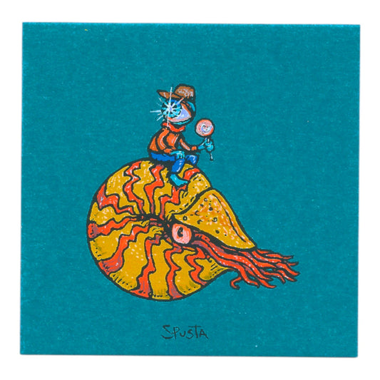 Marq Spusta Shrimp Rider (Teal Shimmer) Micro Print