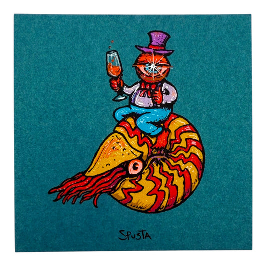 Marq Spusta Shrimp Rider (Teal Shimmer) Micro Print