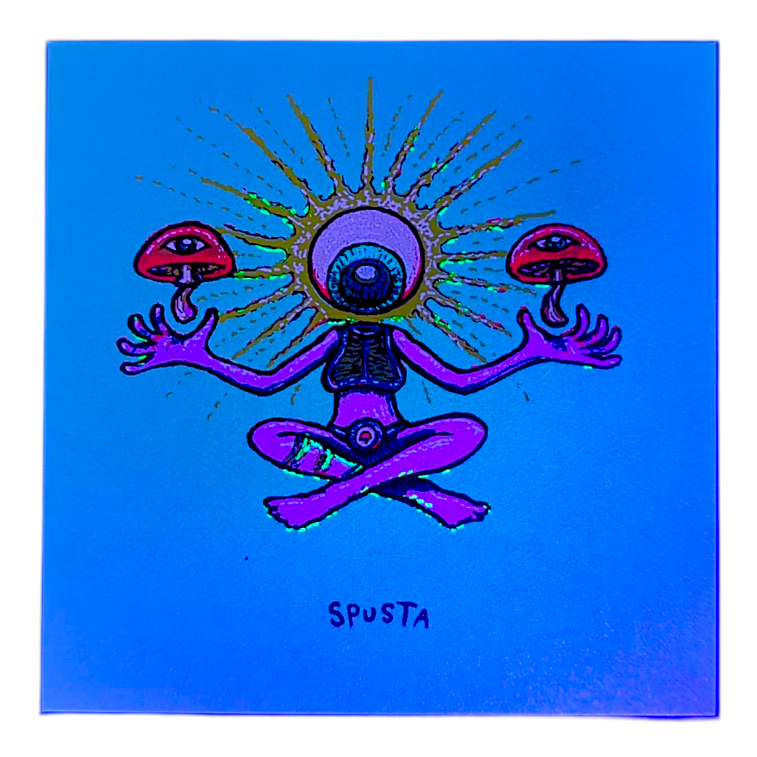 Marq Spusta Shroom Sister (Aqua Shimmer) Micro Print