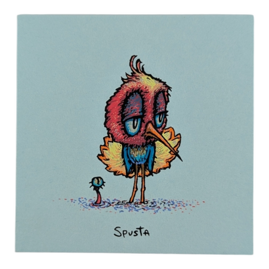 Marq Spusta
Skeeter Bird (Light Blue), 2021
Screen print 
3 x 3 in

Plate signed