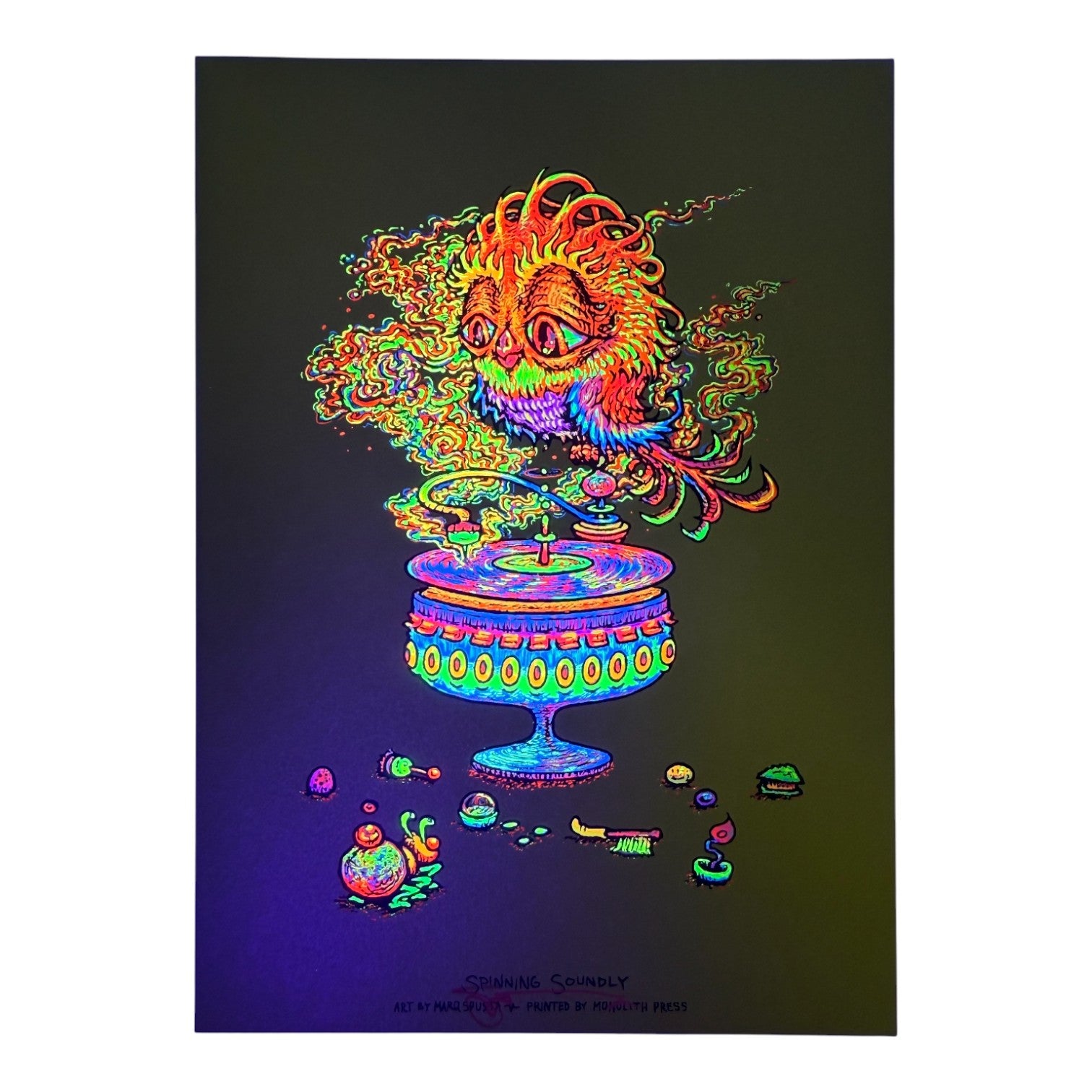 Marq Spusta "Spinning Soundly" (Absinthe Shimmer) Mini Print