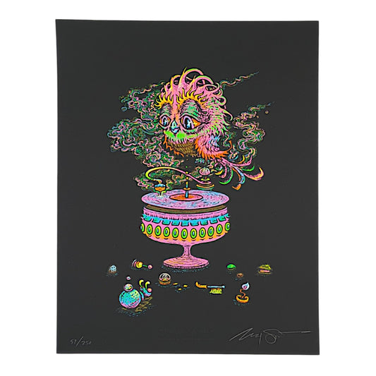 Marq Spusta
Spinning Soundly (Black Rubber), 2025
Screen print
11 x 14 in
Edition of 250

Hand signed + numbered by the artist