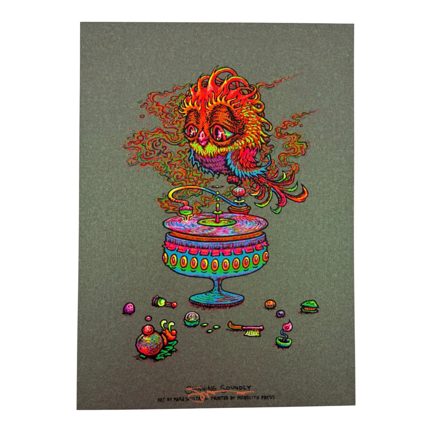 Marq Spusta "Spinning Soundly" (Grape Goo) Mini Print