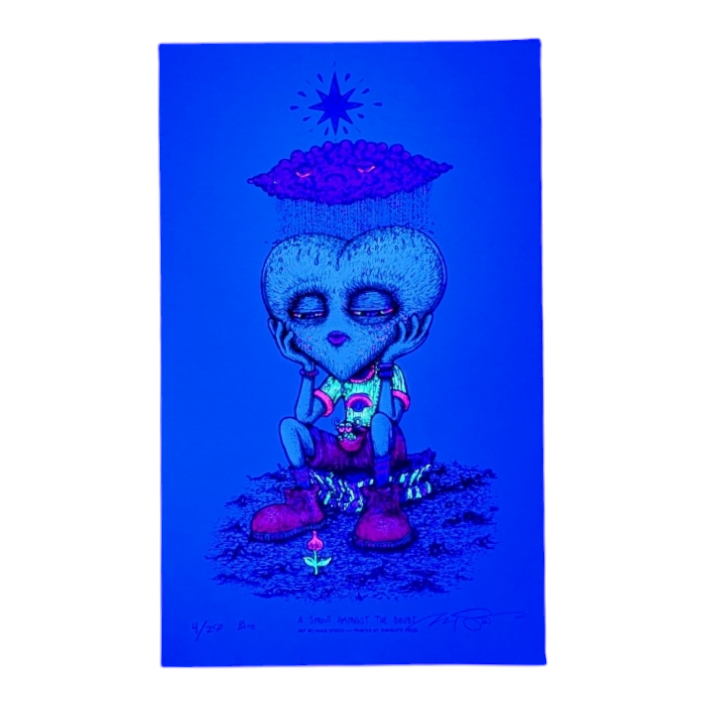 Marq Spusta "A Sprout Amongst the Doubt" (Blue) Print