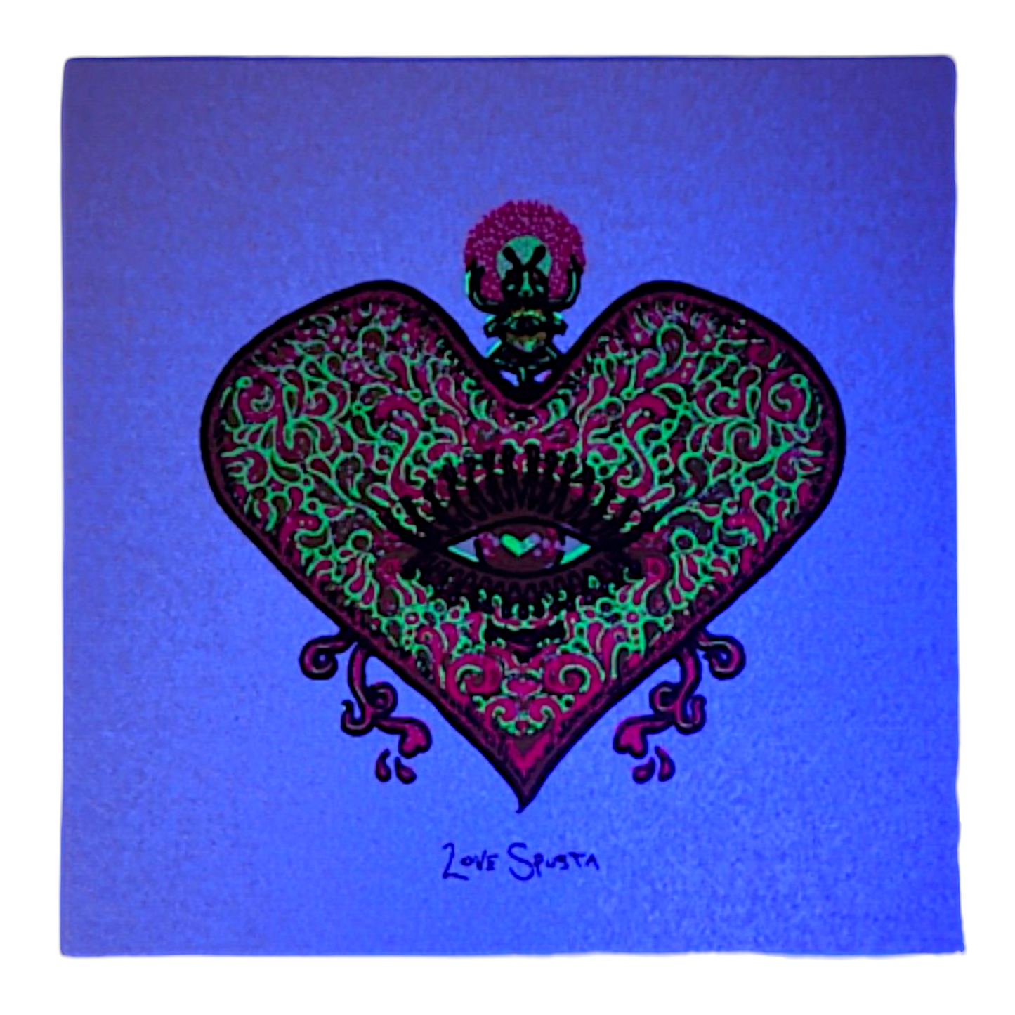Marq Spusta
Spusta Love
Screen print
3 x 3 in 

Plate signed