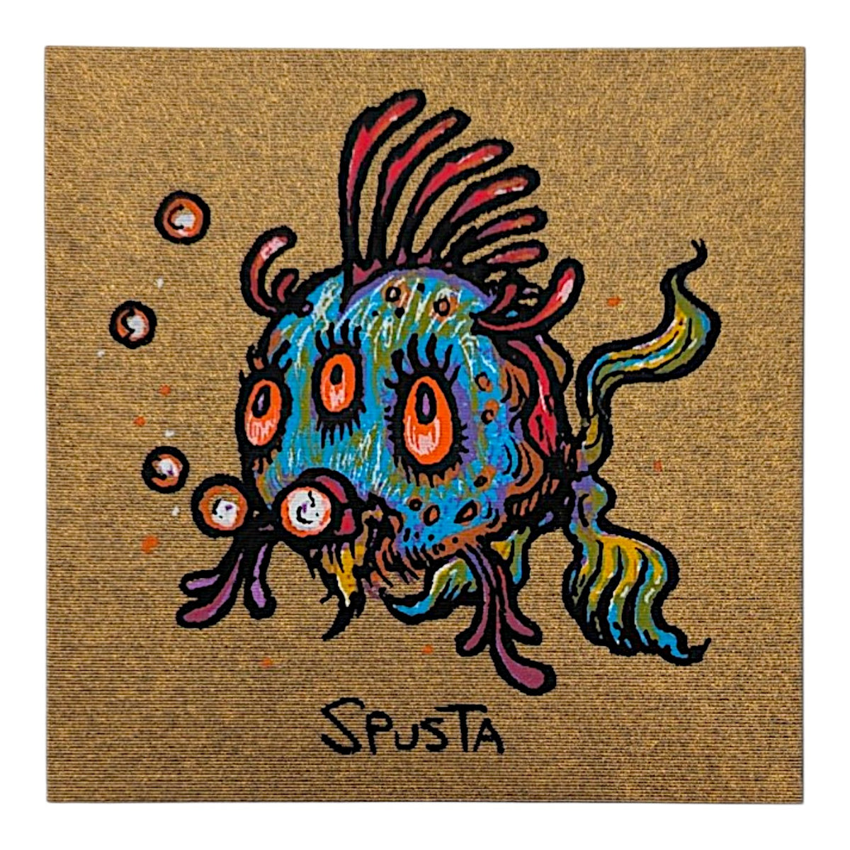 Marq Spusta
Third Eye Fish (Dirty Gold)
Screen print
2 x 2 in

Plate Signed